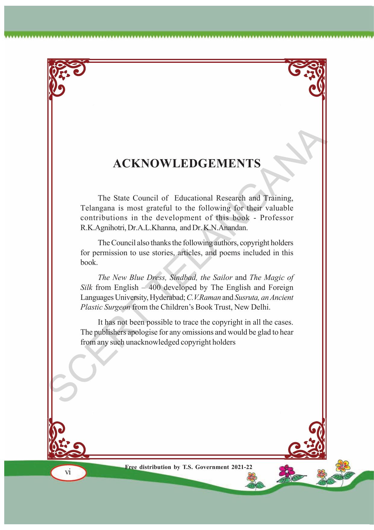 TS SCERT Class 7 English(English Medium) Text Book - Page 8