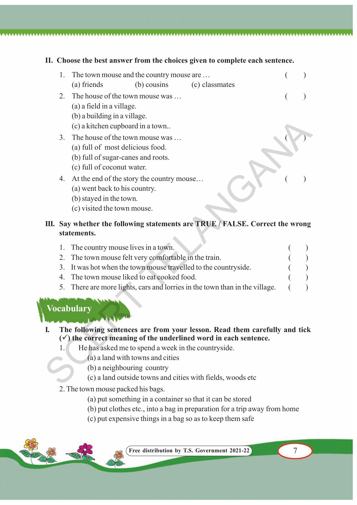 TS SCERT Class 7 English(English Medium) Text Book - Page 17