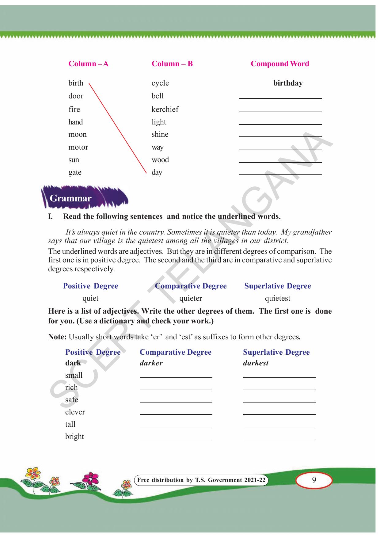 TS SCERT Class 7 English(English Medium) Text Book - Page 19