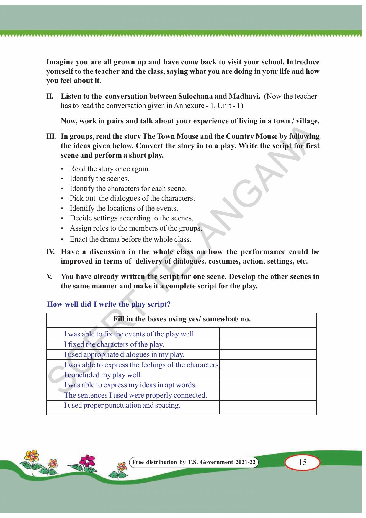 TS SCERT Class 7 English(English Medium) Text Book - Page 25