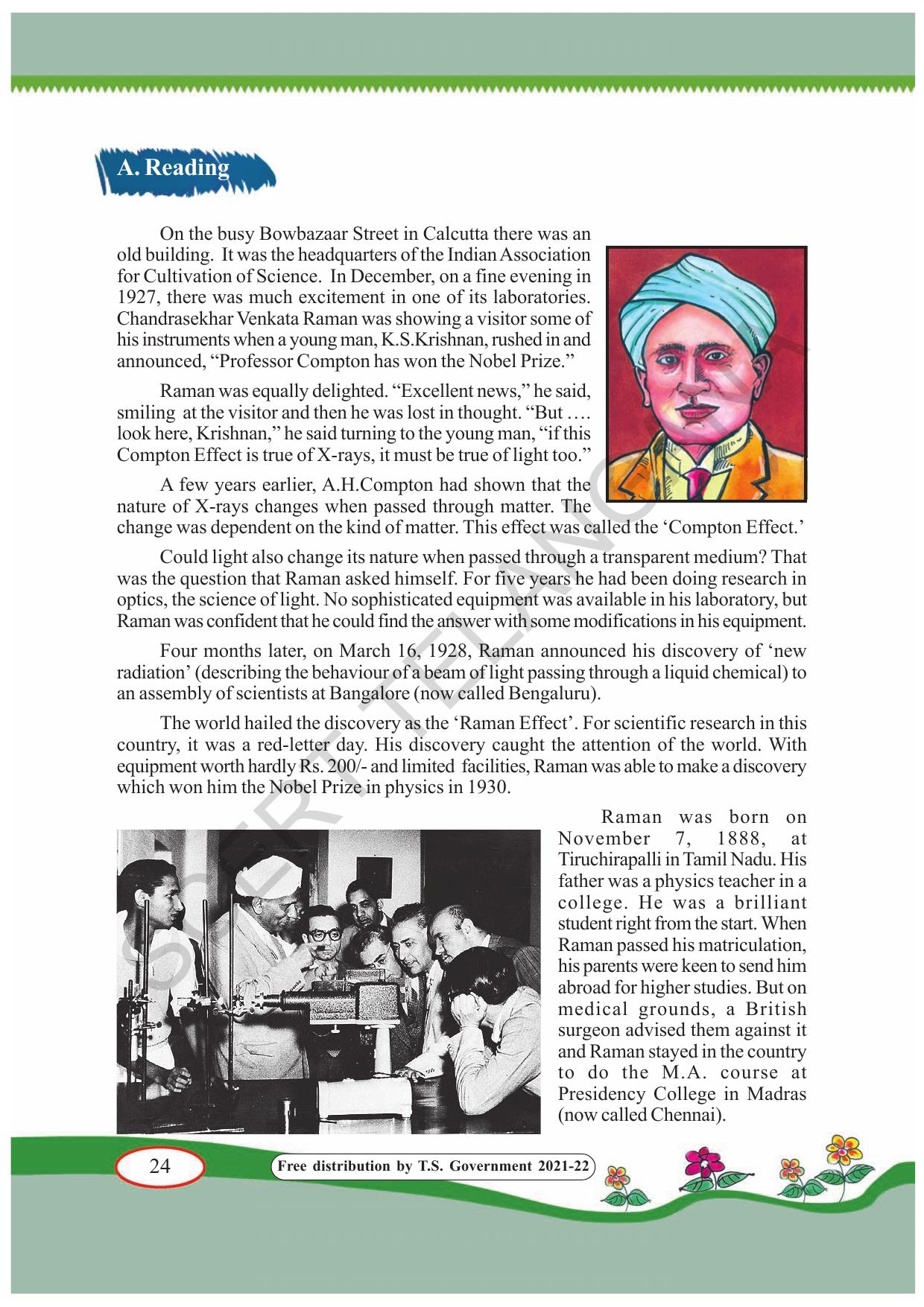TS SCERT Class 7 English(English Medium) Text Book - Page 34