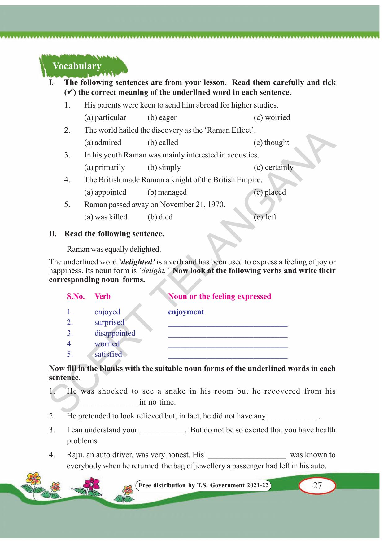 TS SCERT Class 7 English(English Medium) Text Book - Page 37