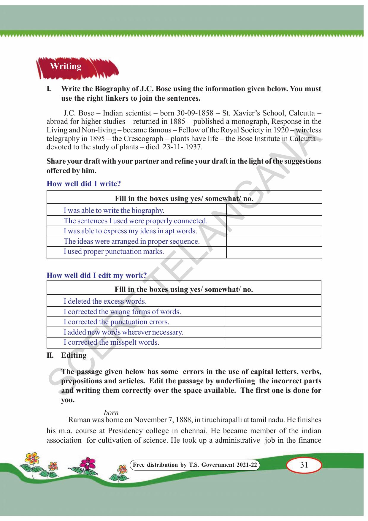 TS SCERT Class 7 English(English Medium) Text Book - Page 41