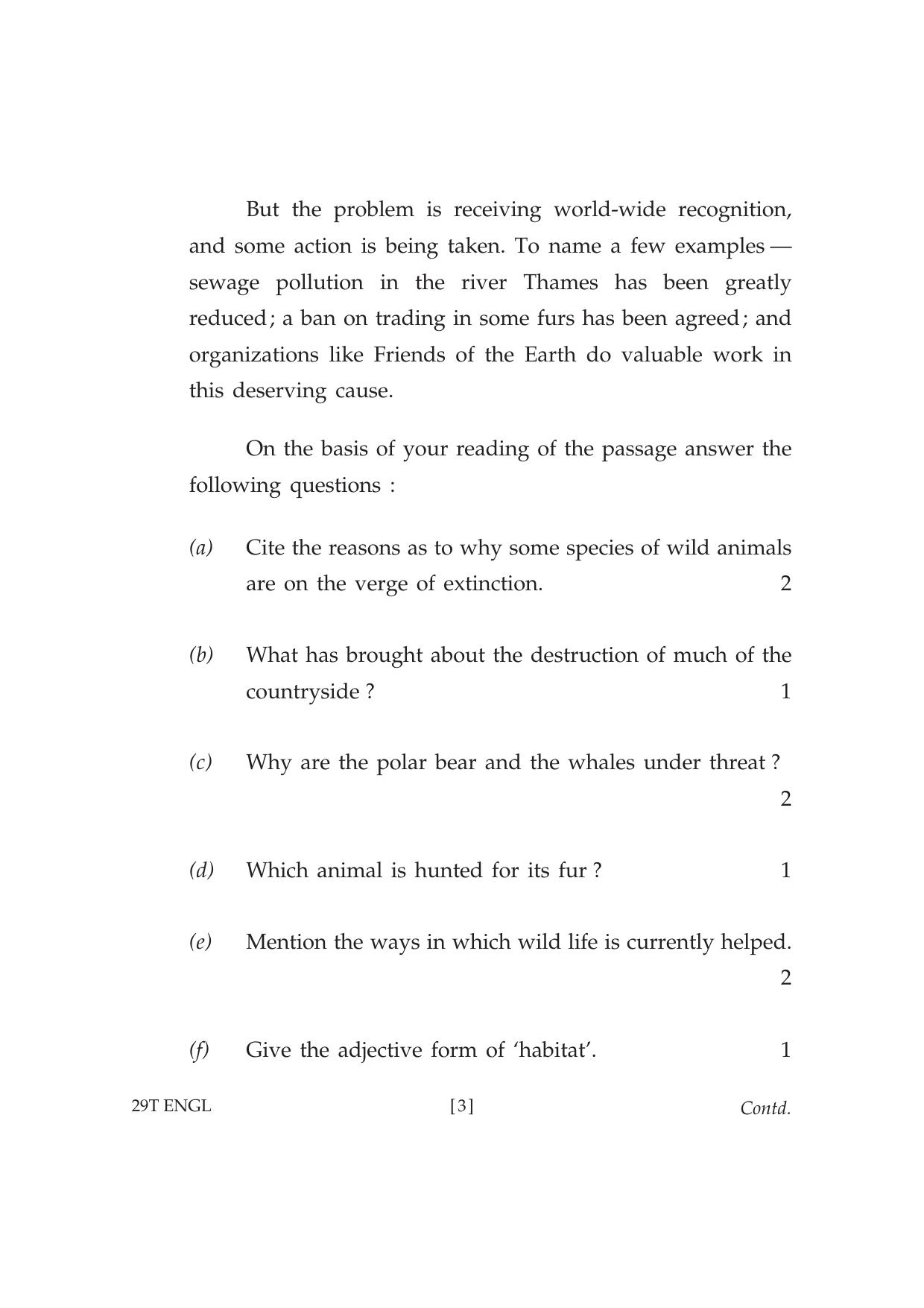Assam HS 2nd Year English 2019 Question Paper - Page 3