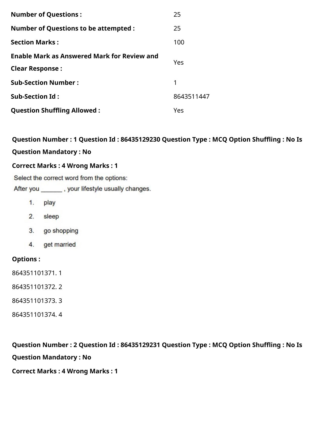 CUET PG 2021 PGQP41 Question Paper - Page 2