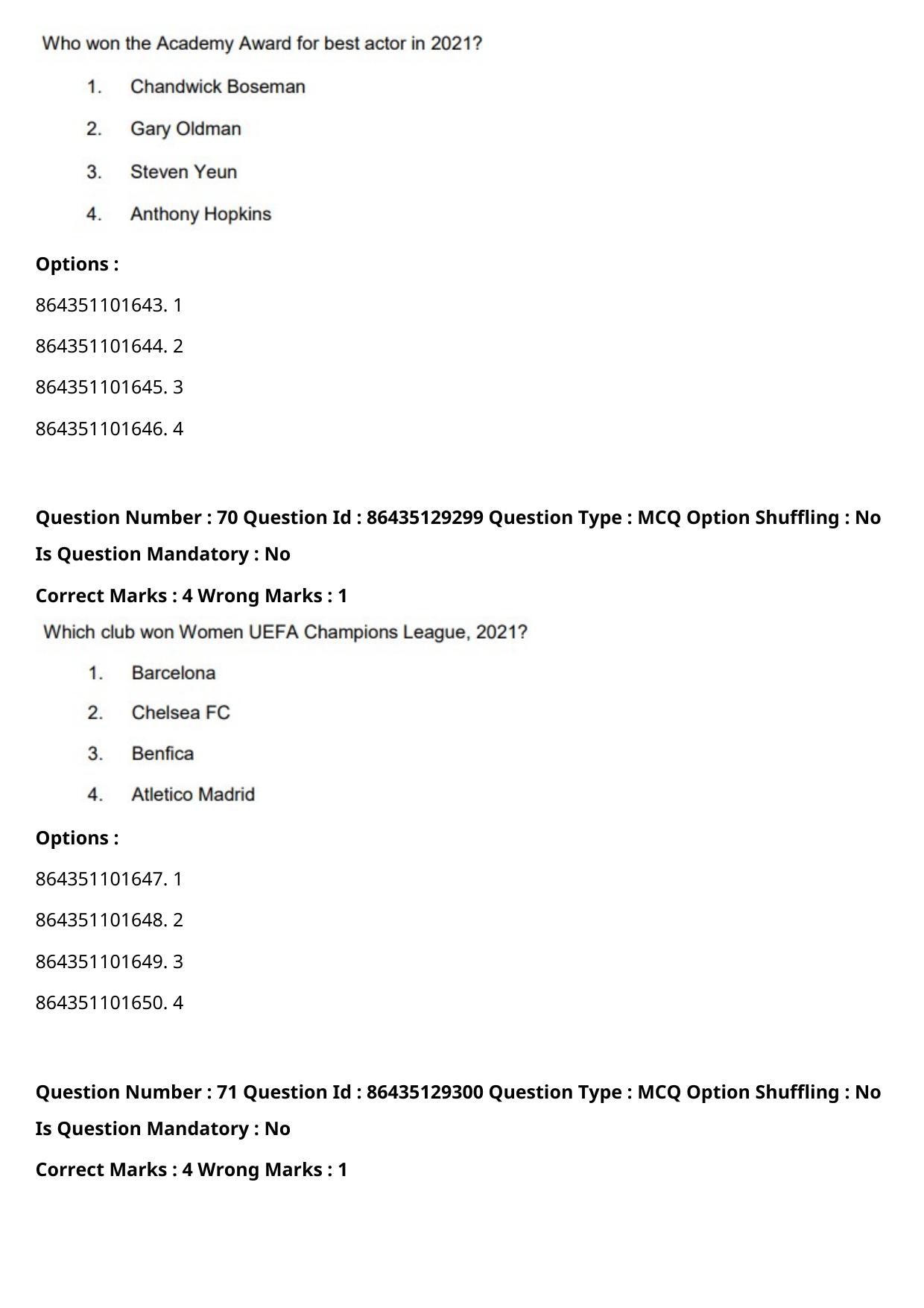 CUET PG 2021 PGQP41 Question Paper - Page 37