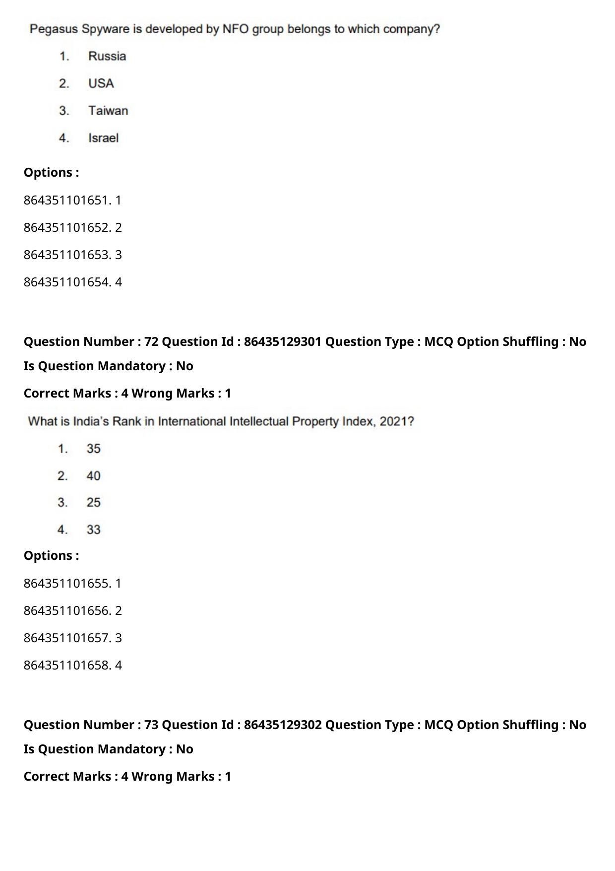 CUET PG 2021 PGQP41 Question Paper - Page 38