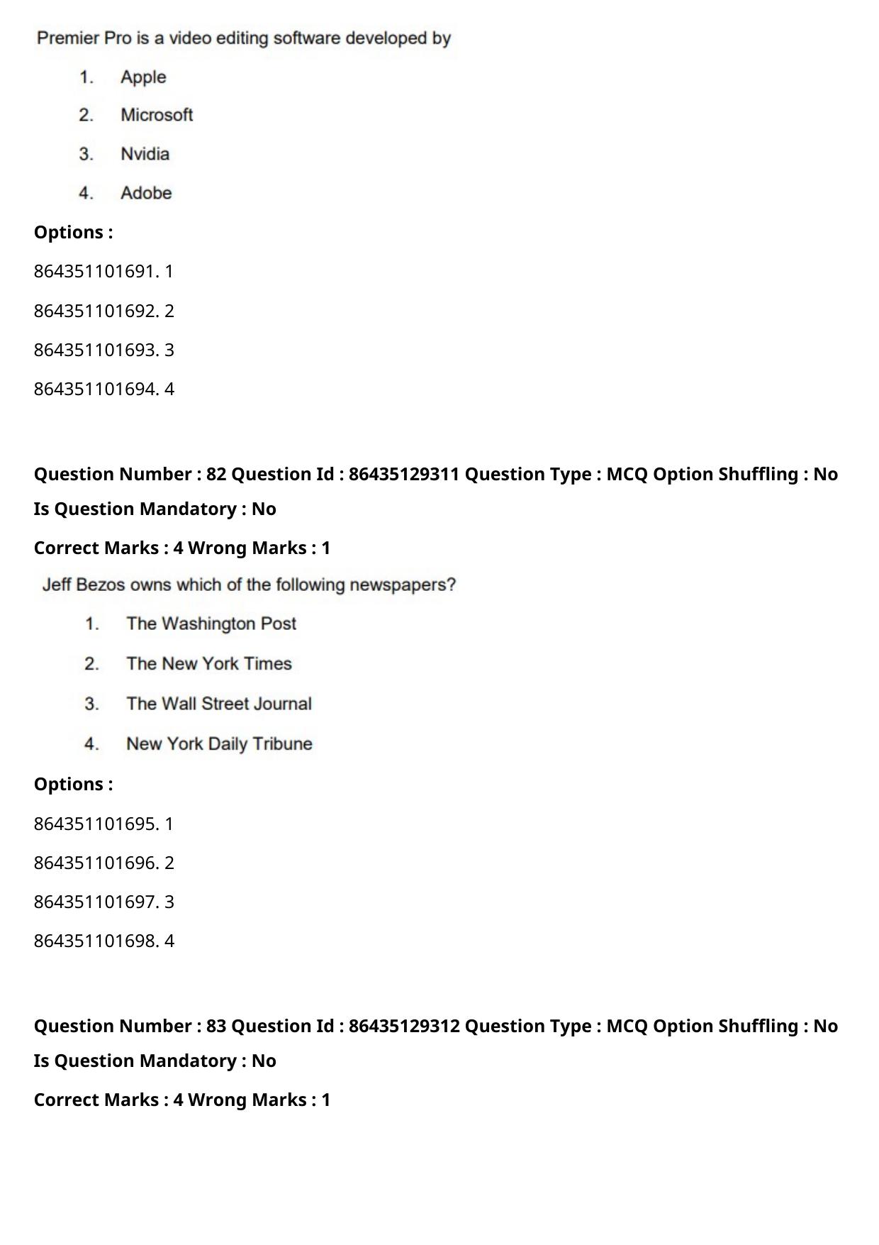 CUET PG 2021 PGQP41 Question Paper - Page 43