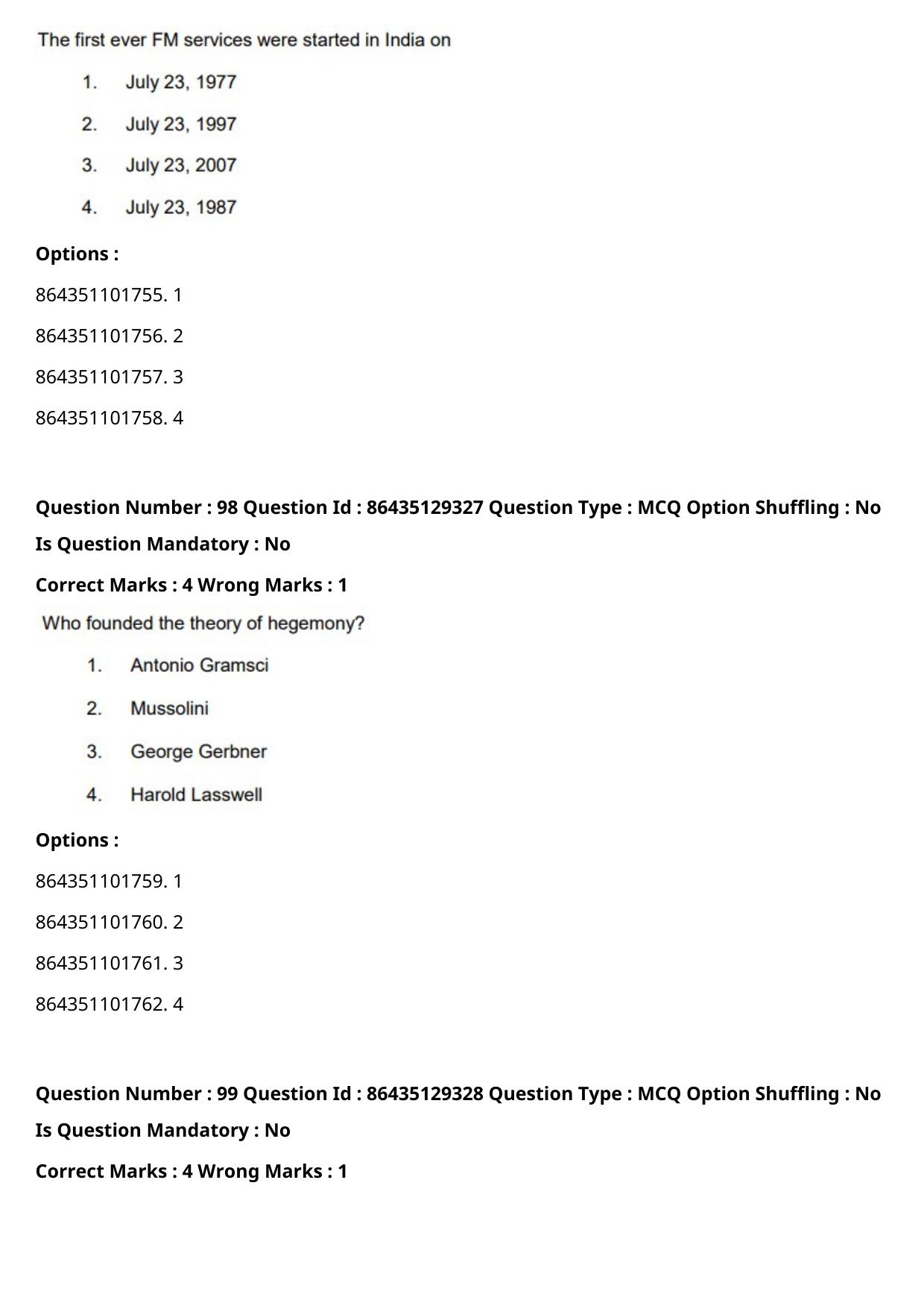CUET PG 2021 PGQP41 Question Paper - Page 51