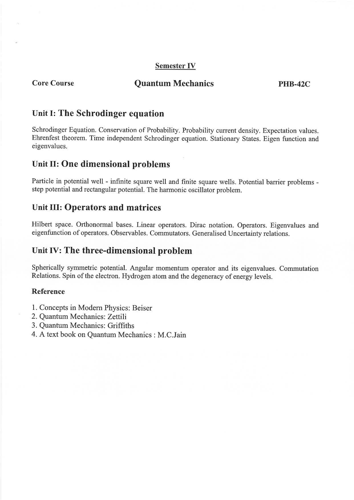 JMI Entrance Exam M25-M.Sc. (Physics) Syllabus - Page 15