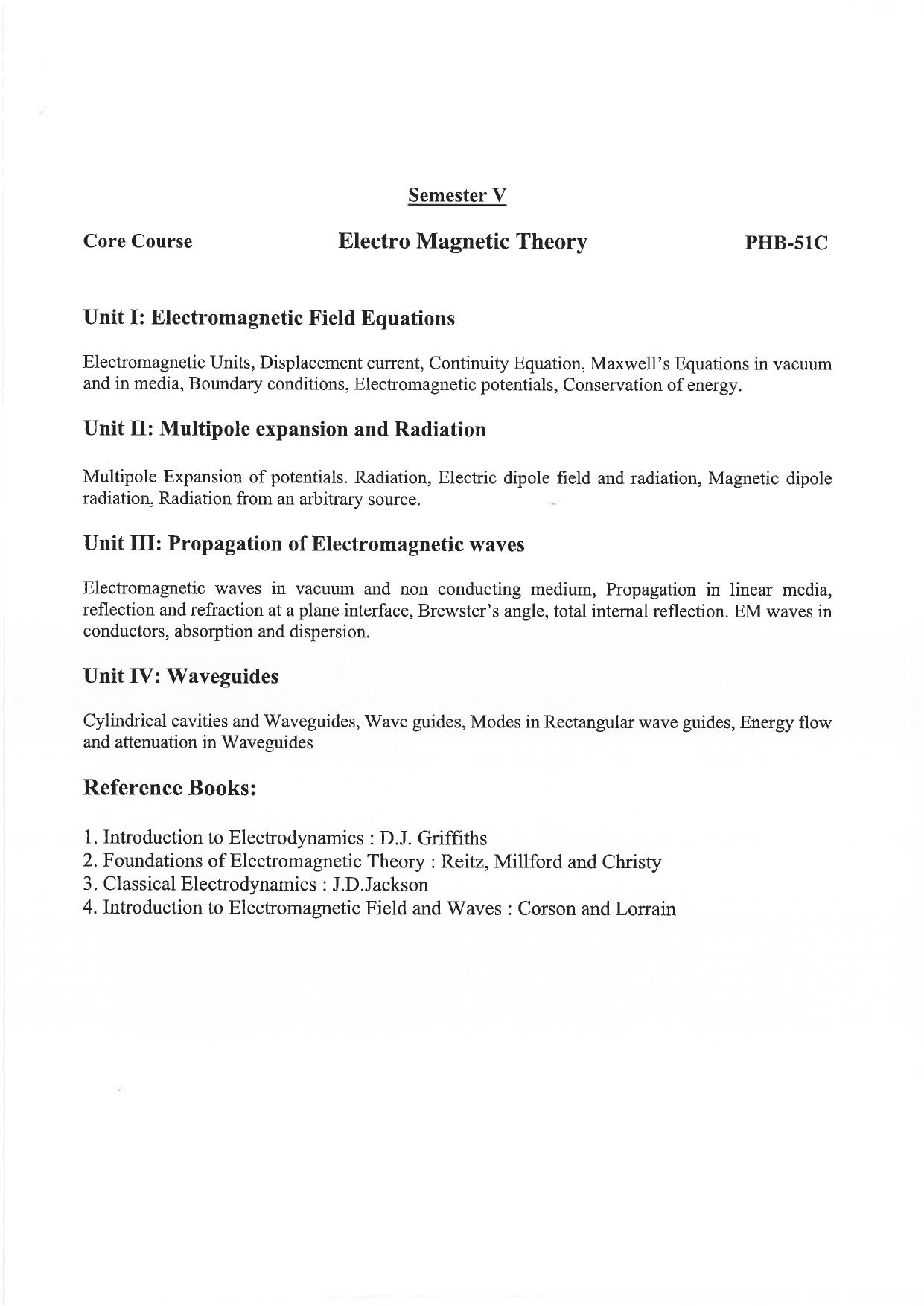JMI Entrance Exam M25-M.Sc. (Physics) Syllabus - Page 19