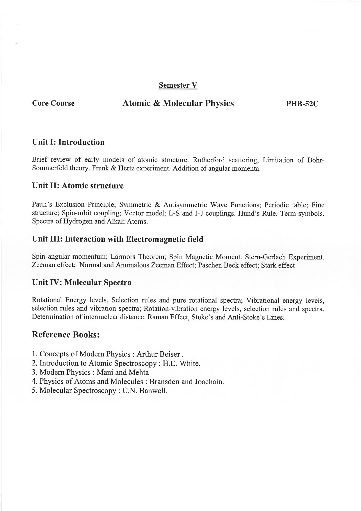 JMI Entrance Exam M25-M.Sc. (Physics) Syllabus - Page 20