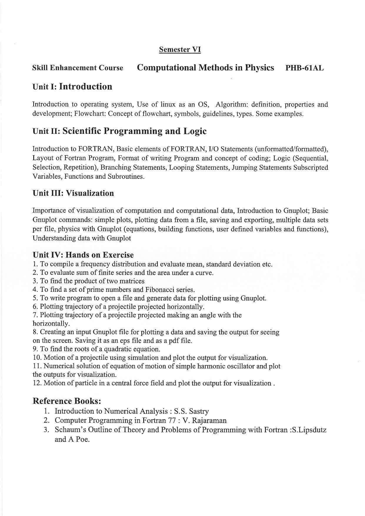 JMI Entrance Exam M25-M.Sc. (Physics) Syllabus - Page 27