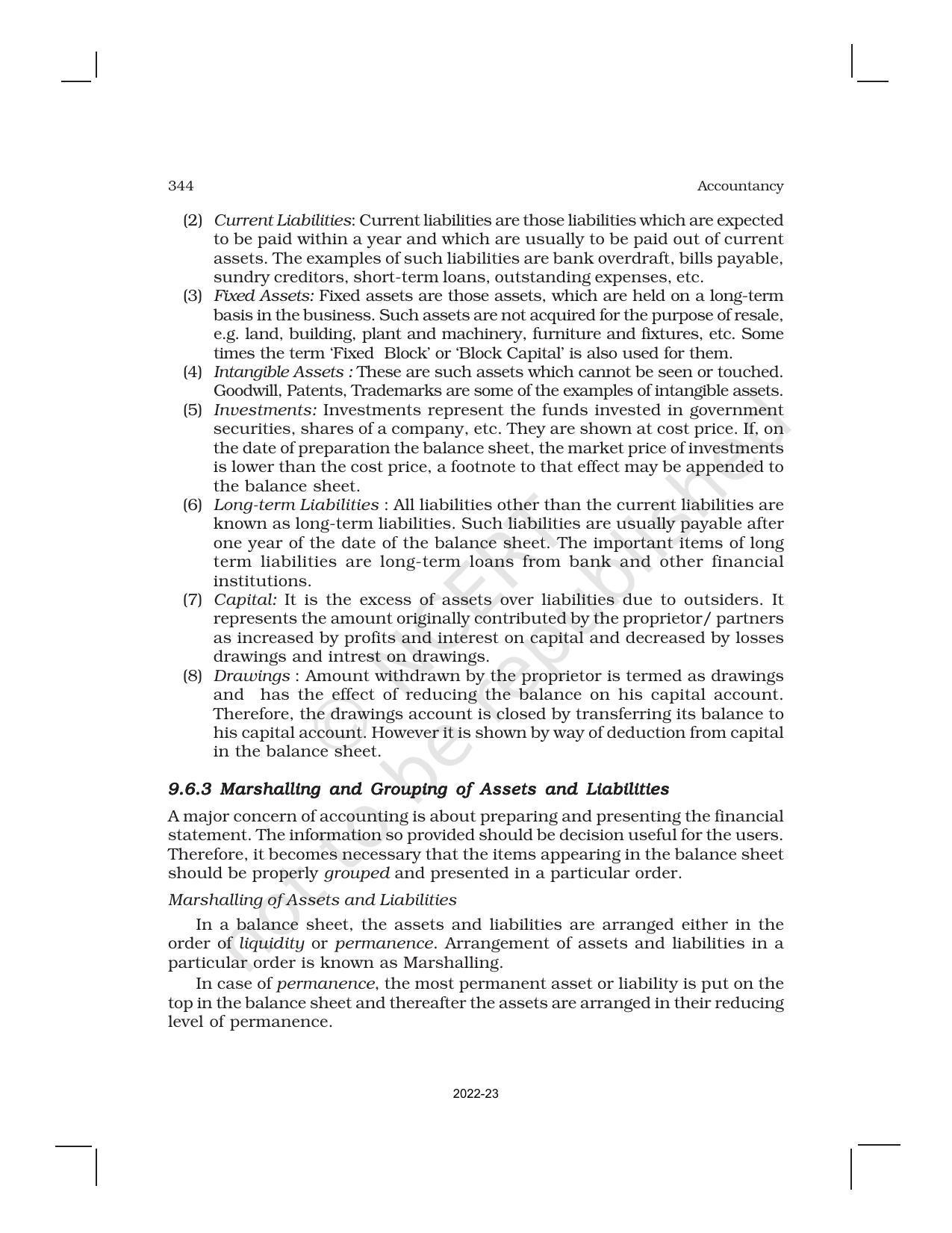 NCERT Book for Class 11 Accountancy (Part-II) Chapter 9 Financial Statements – I - Page 26