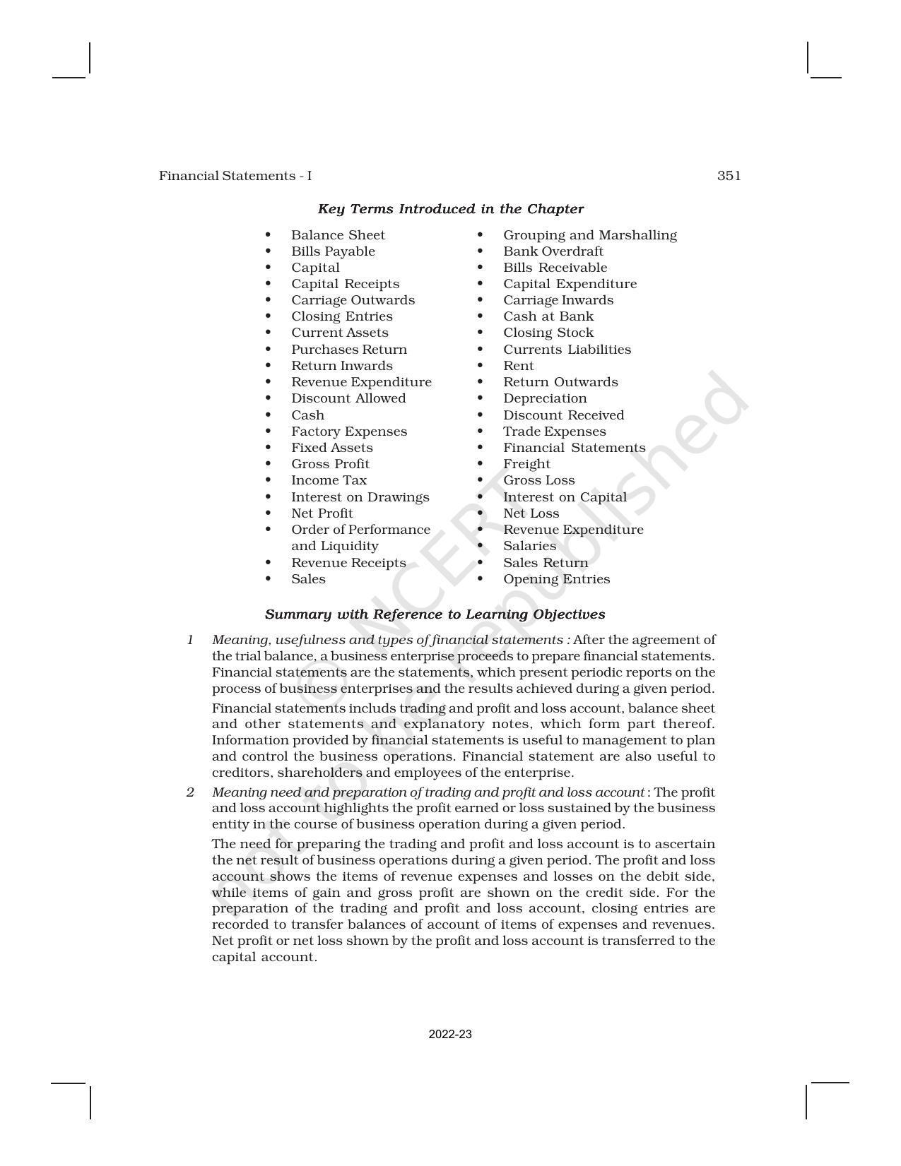 NCERT Book for Class 11 Accountancy (Part-II) Chapter 9 Financial Statements – I - Page 33