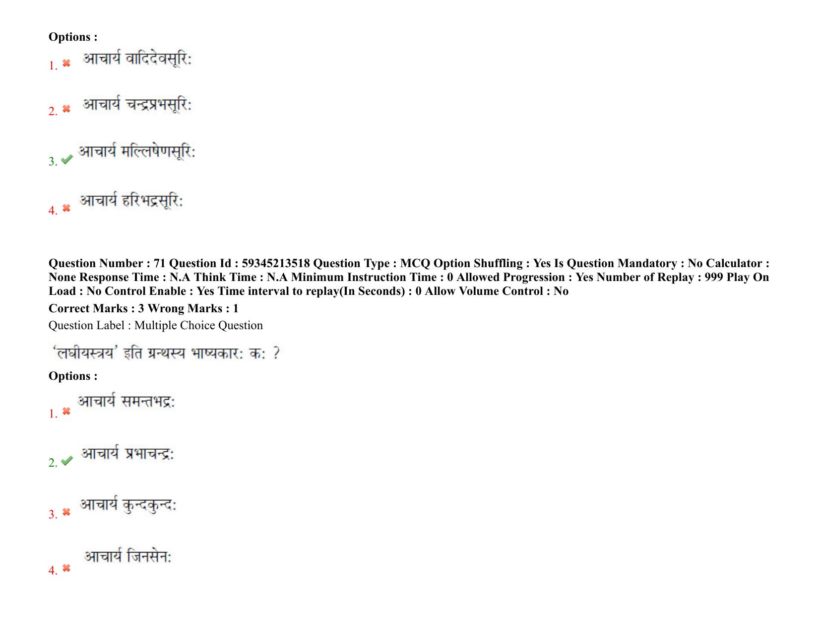 BHU RET Jain Darshan 2021 Question Pape - Page 54