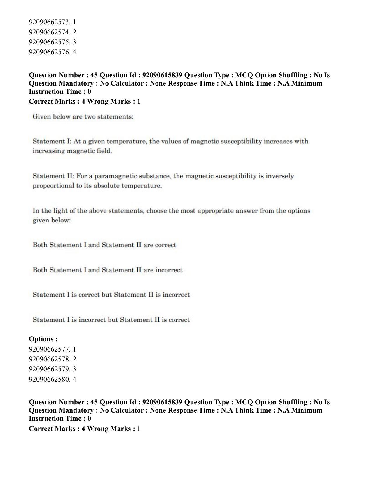 CUET PG 2023: MTQP08 – Nano Science/Nano Technology(Eng) - Shift 3 (12-06-2023) Question Paper - Page 56