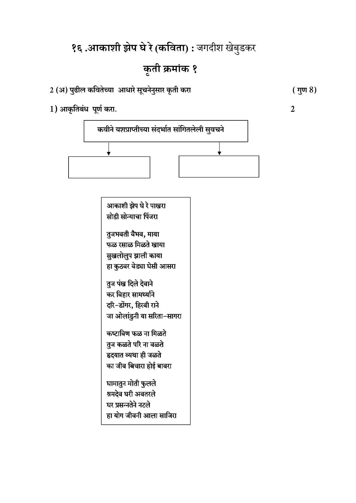 Maharashtra Board Class 10 कुमारभारती (माध्यम मराठी) 2023 Question Bank - Page 71