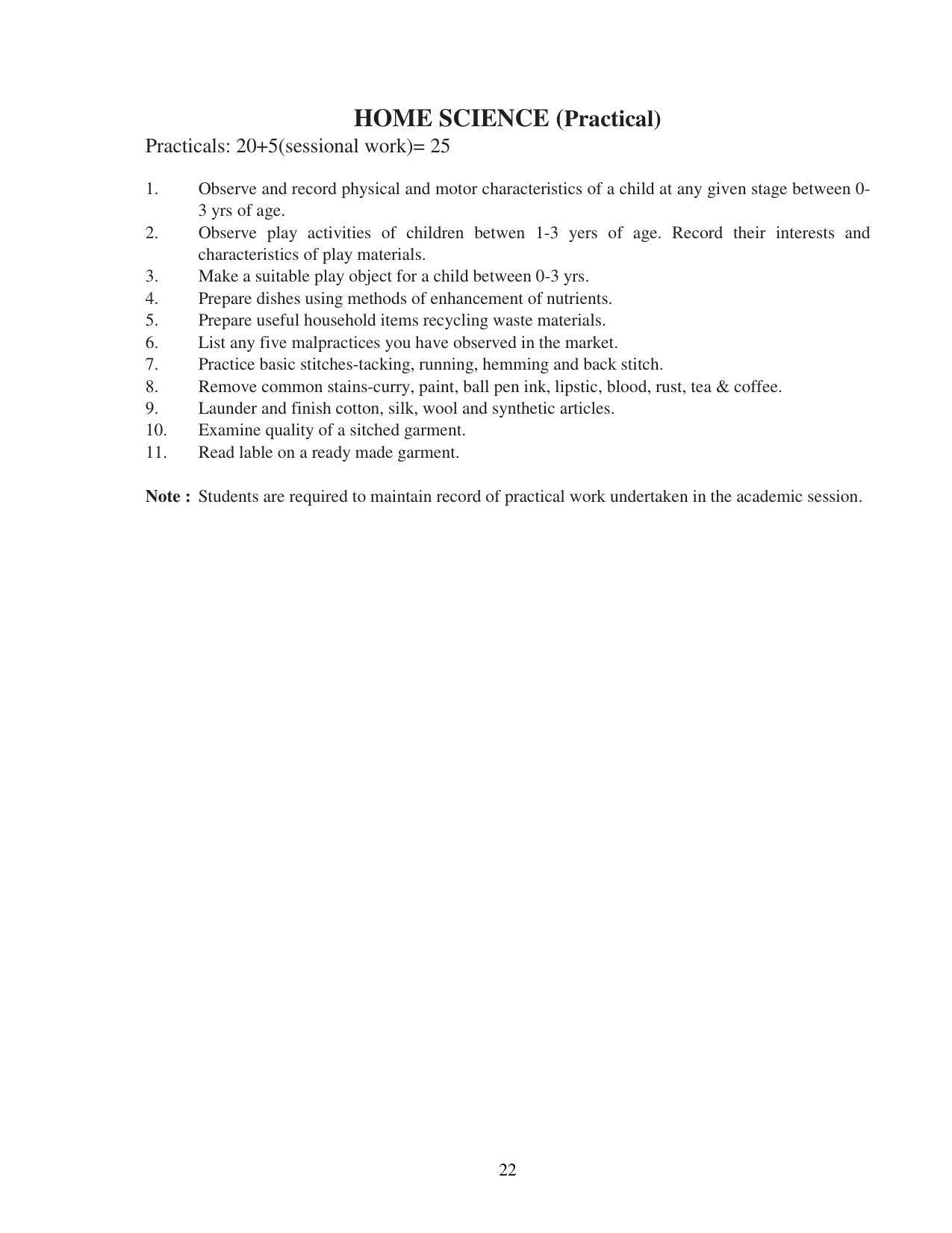 UBSE Class 10 Syllabus - Page 22