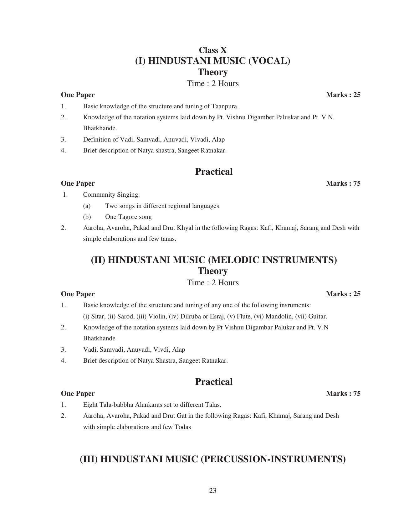 UBSE Class 10 Syllabus - Page 23