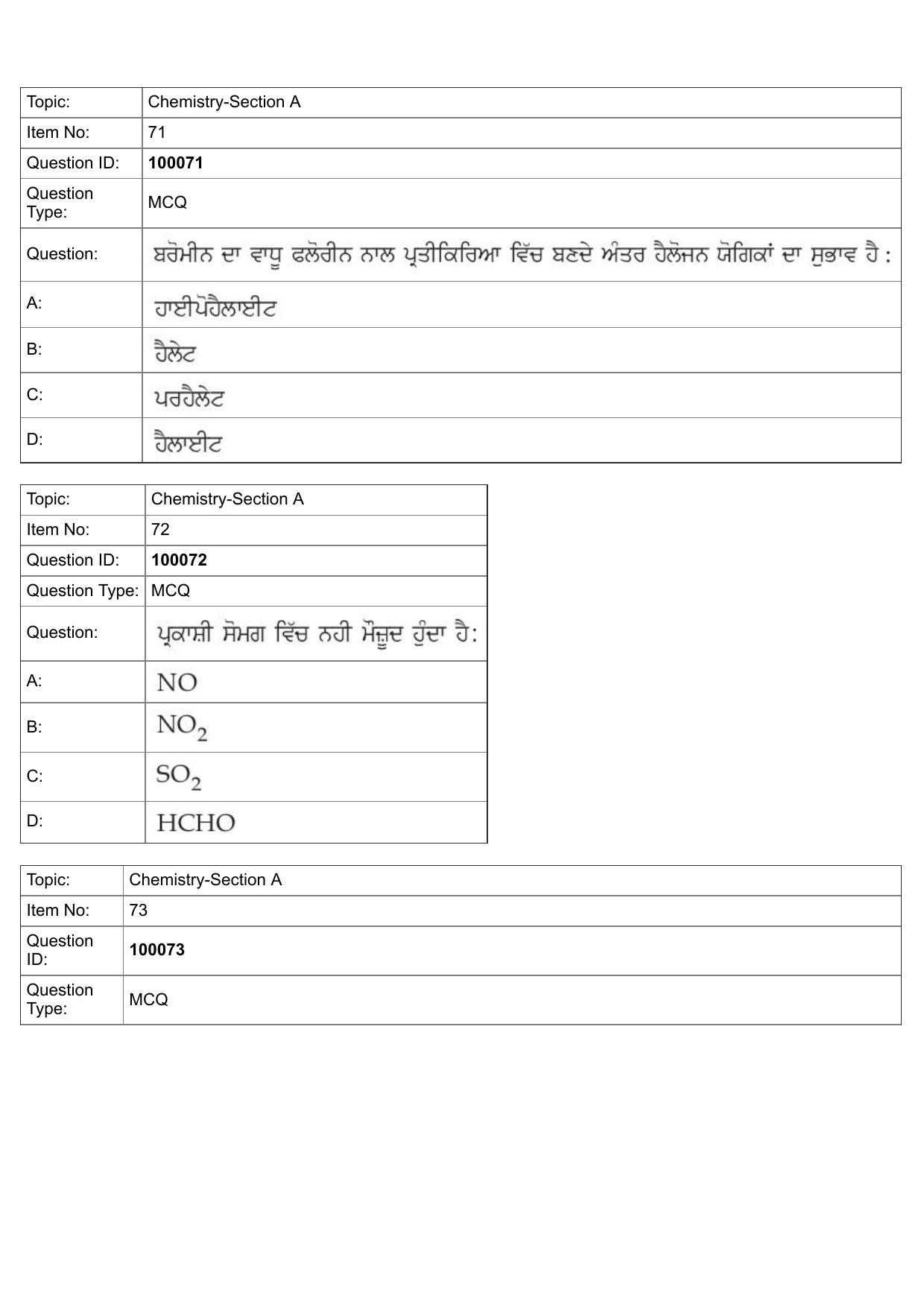 JEE Mains 2022: BTech Punjabi (Shift 1) 25-07-2022 Question Paper - Page 32