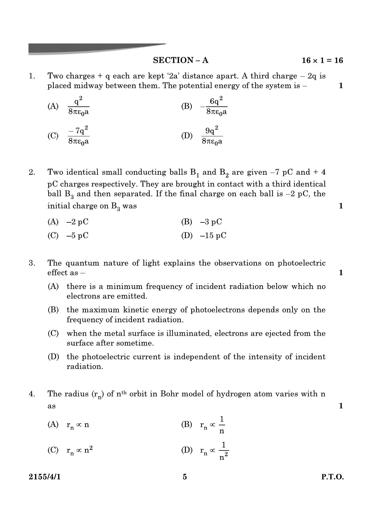 CBSE Class 12 55-4-1 Physics 2024 Question Paper - Page 5