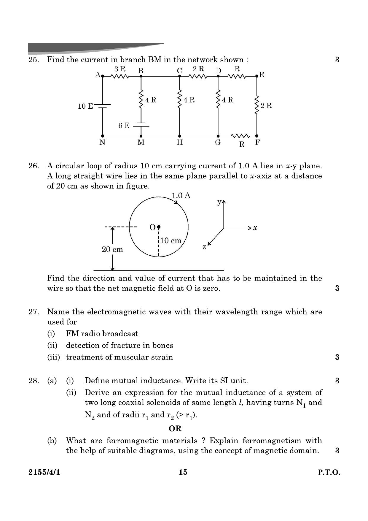 CBSE Class 12 55-4-1 Physics 2024 Question Paper - Page 15