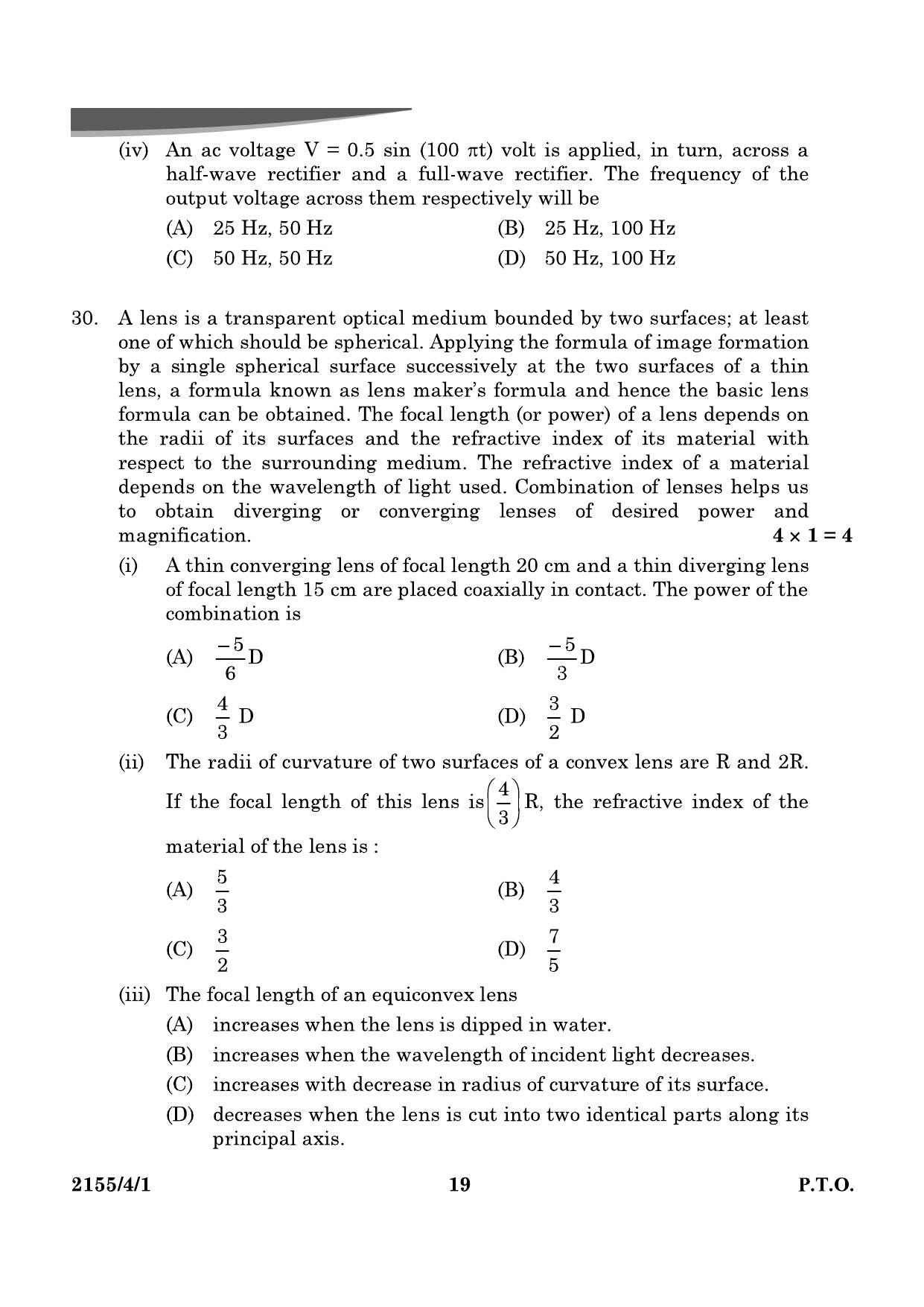 CBSE Class 12 55-4-1 Physics 2024 Question Paper - Page 19