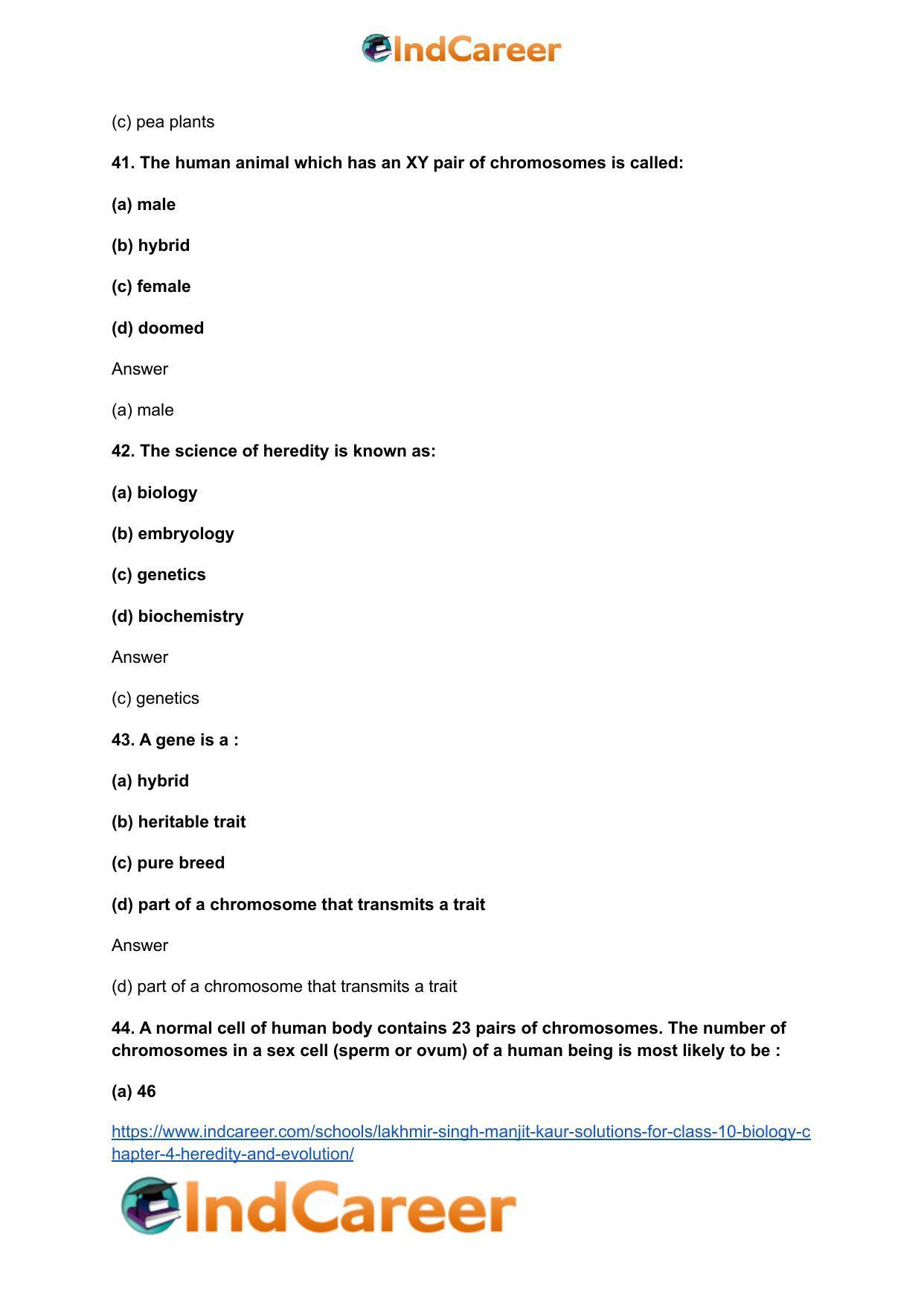 Lakhmir Singh Manjit Kaur Solutions for Class 10 Biology: Chapter 4- Heredity and Evolution - Page 13