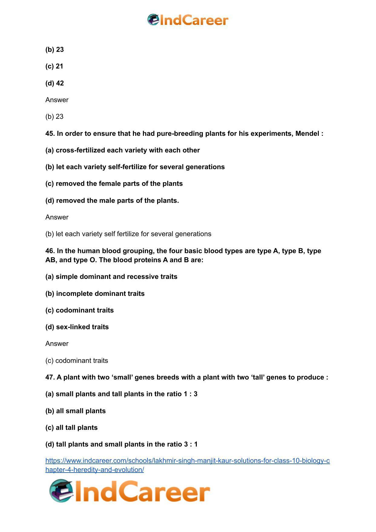 Lakhmir Singh Manjit Kaur Solutions for Class 10 Biology: Chapter 4- Heredity and Evolution - Page 14