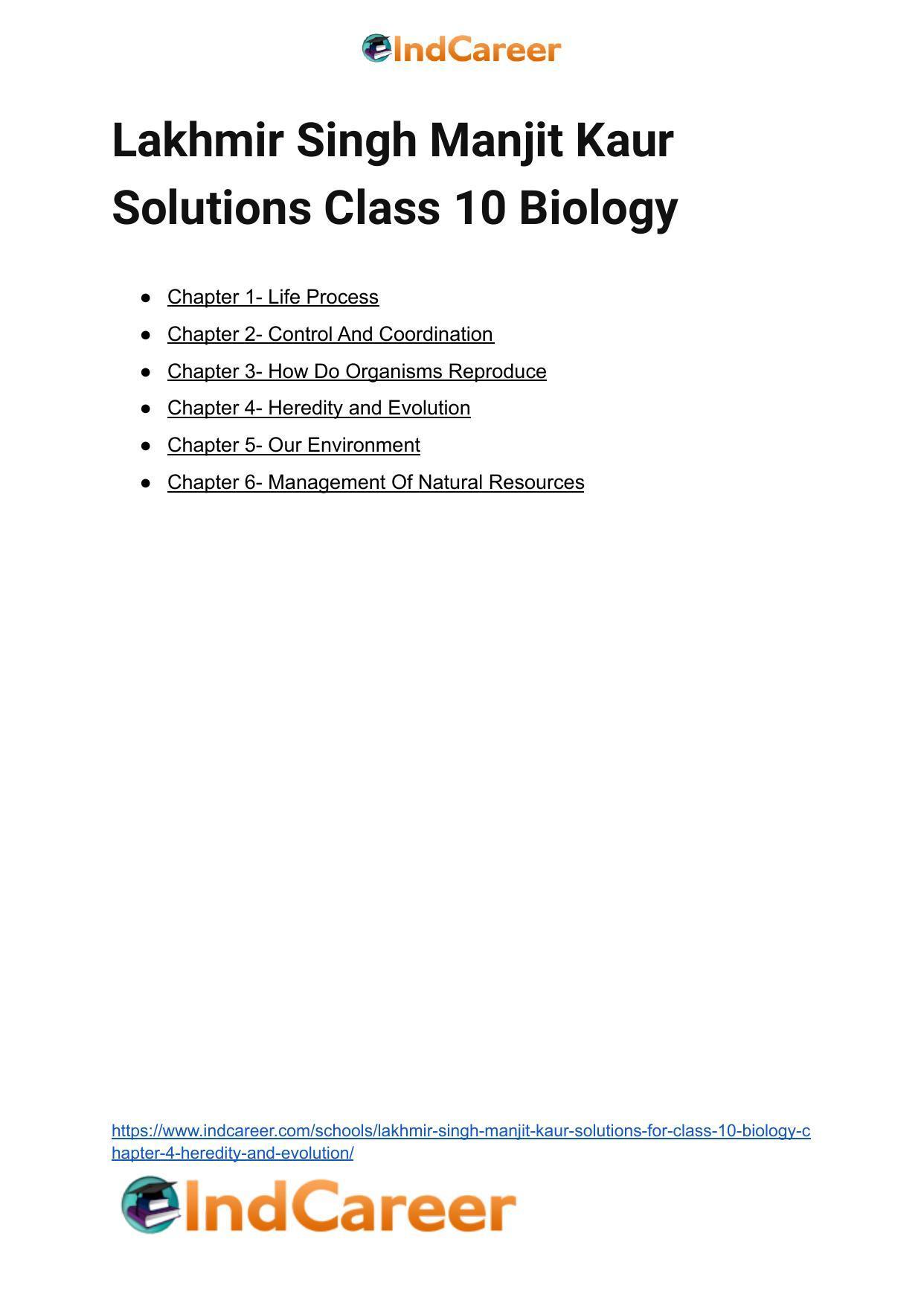 Lakhmir Singh Manjit Kaur Solutions for Class 10 Biology: Chapter 4- Heredity and Evolution - Page 22