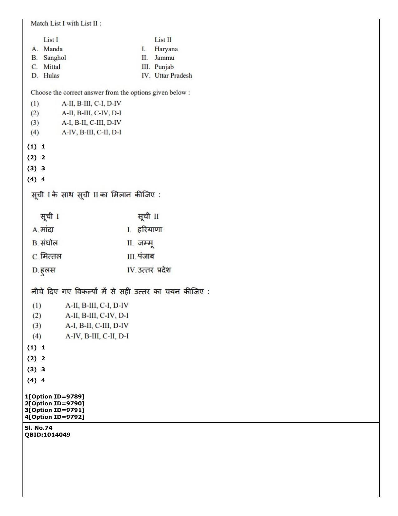 CUET (PG) 2022: PGQP-11 History (04-09-2022) Question Paper - Page 54