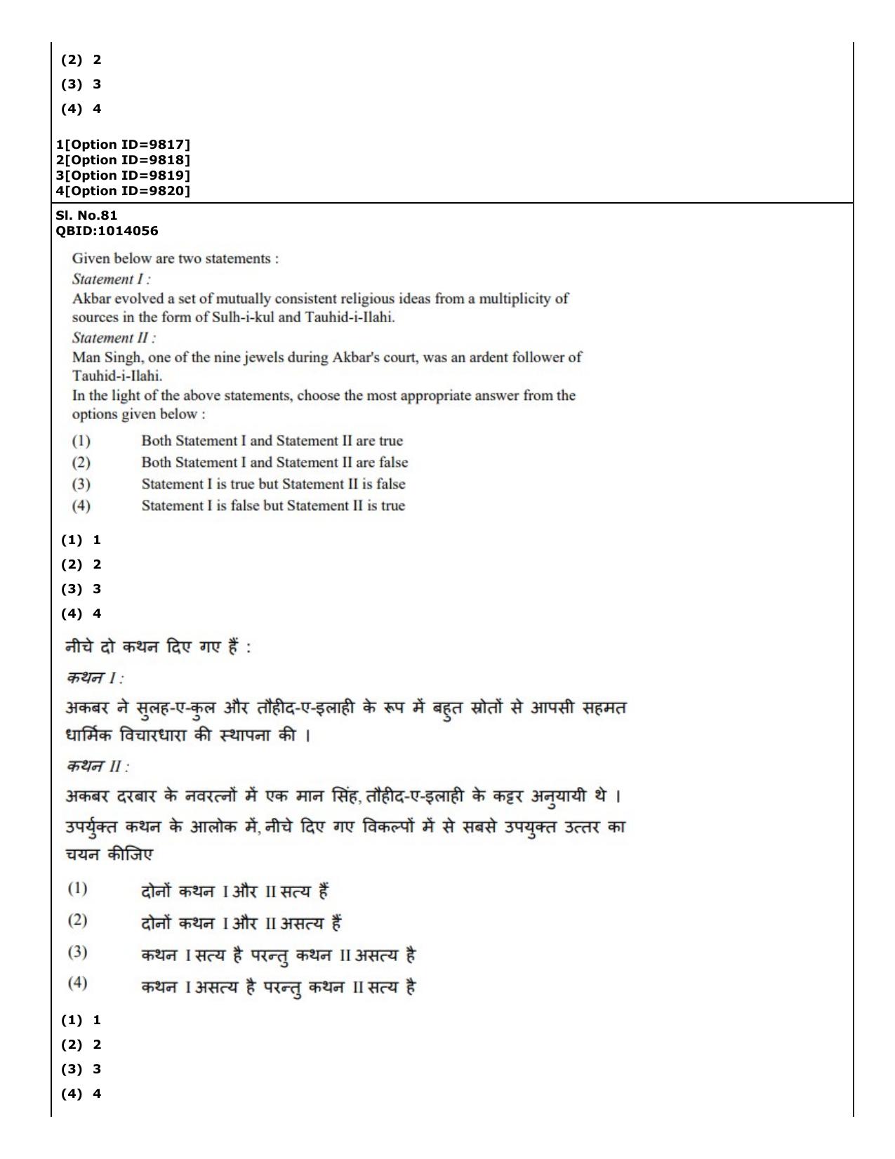 CUET (PG) 2022: PGQP-11 History (04-09-2022) Question Paper - Page 62