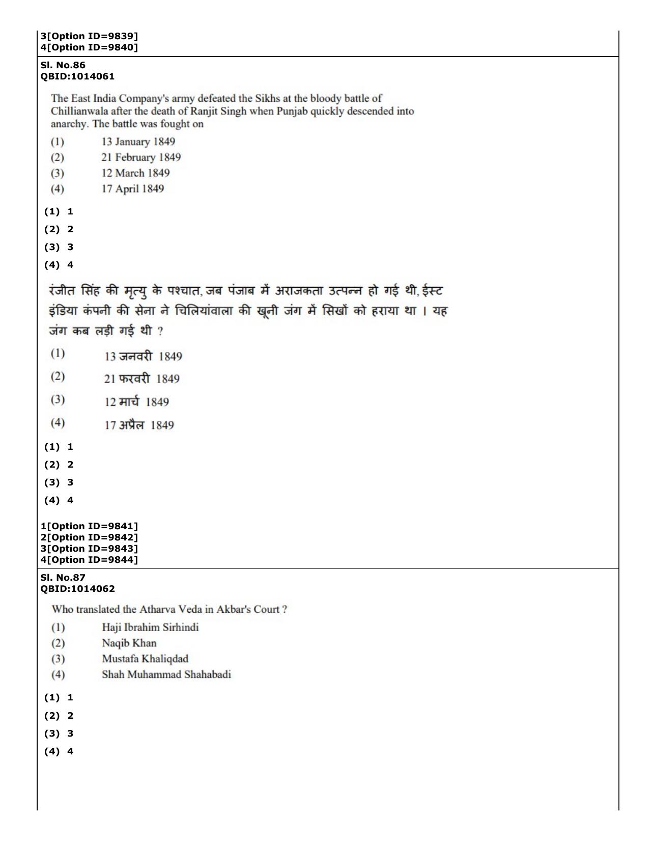 CUET (PG) 2022: PGQP-11 History (04-09-2022) Question Paper - Page 66