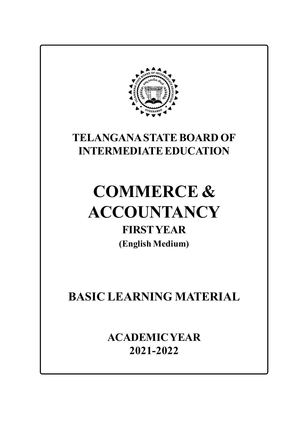 TS SCERT Inter 1st Year Commerce Path 1 (English Medium) Text Book - Page 2
