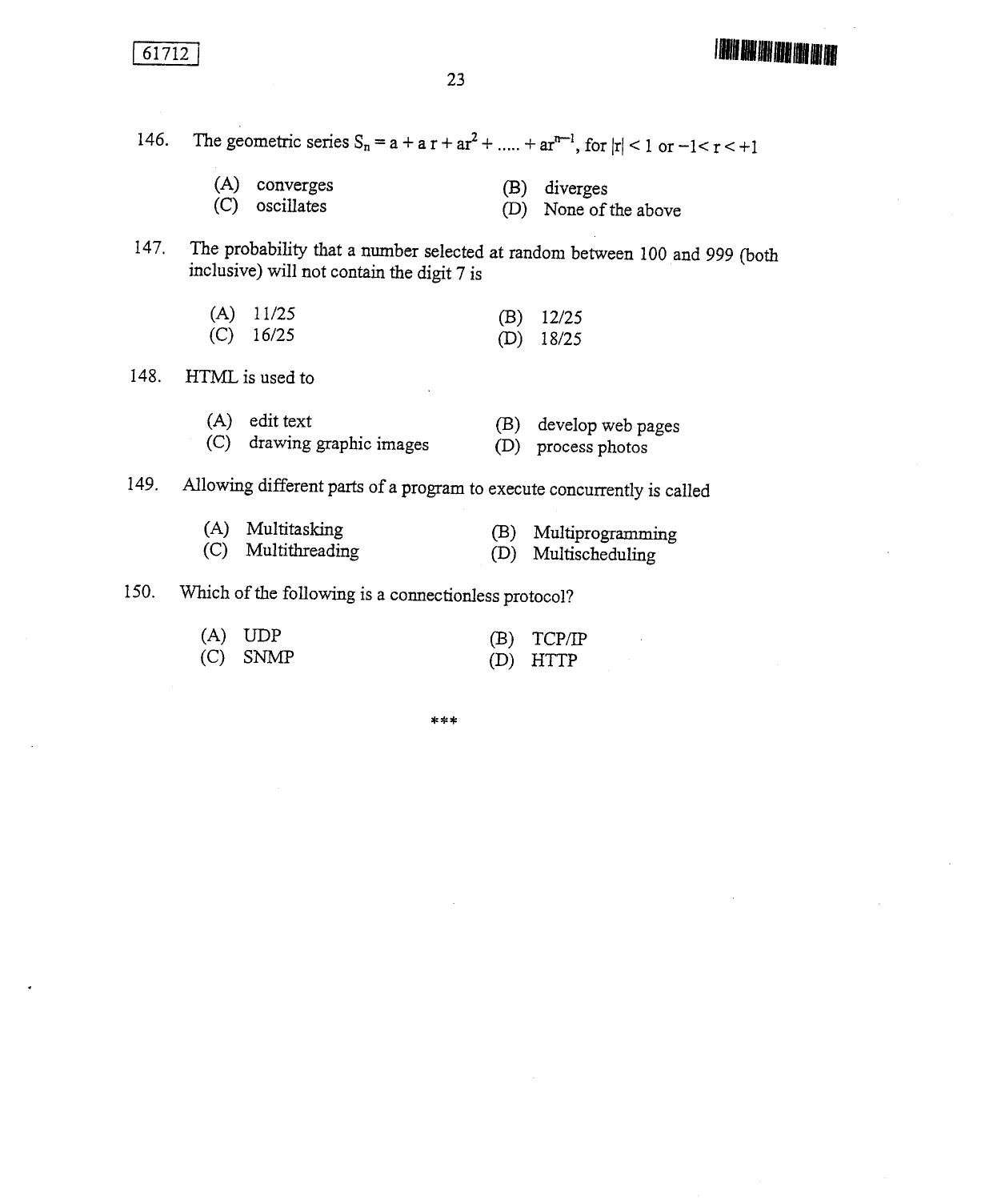 CUSAT CAT 2012 Instrumentation Question Paper - Page 24