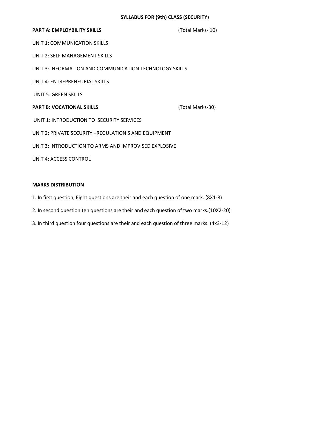 HPBOSE Class 9th Security Sample Question Papers 2025 - Page 4