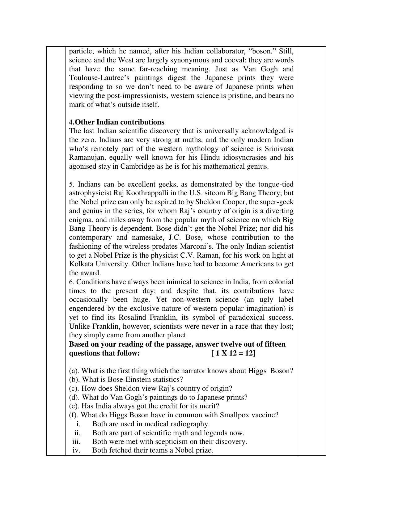 CBSE Class 12 English Elective Sample Paper 2023 - Page 2