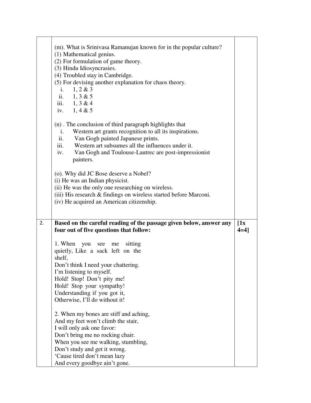 CBSE Class 12 English Elective Sample Paper 2023 - Page 4