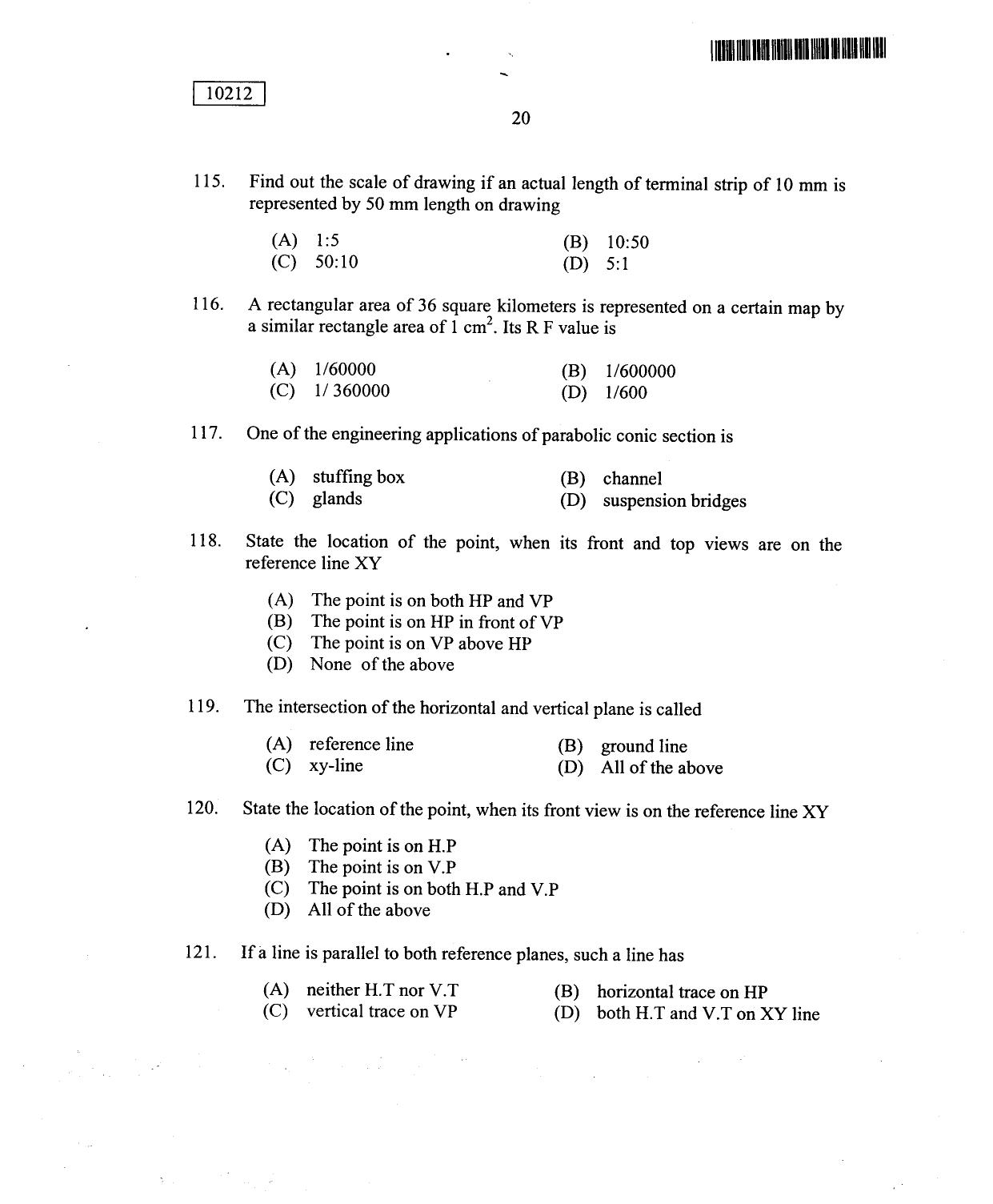 CUSAT CAT 2012 Lateral Entry Question Paper - Page 21