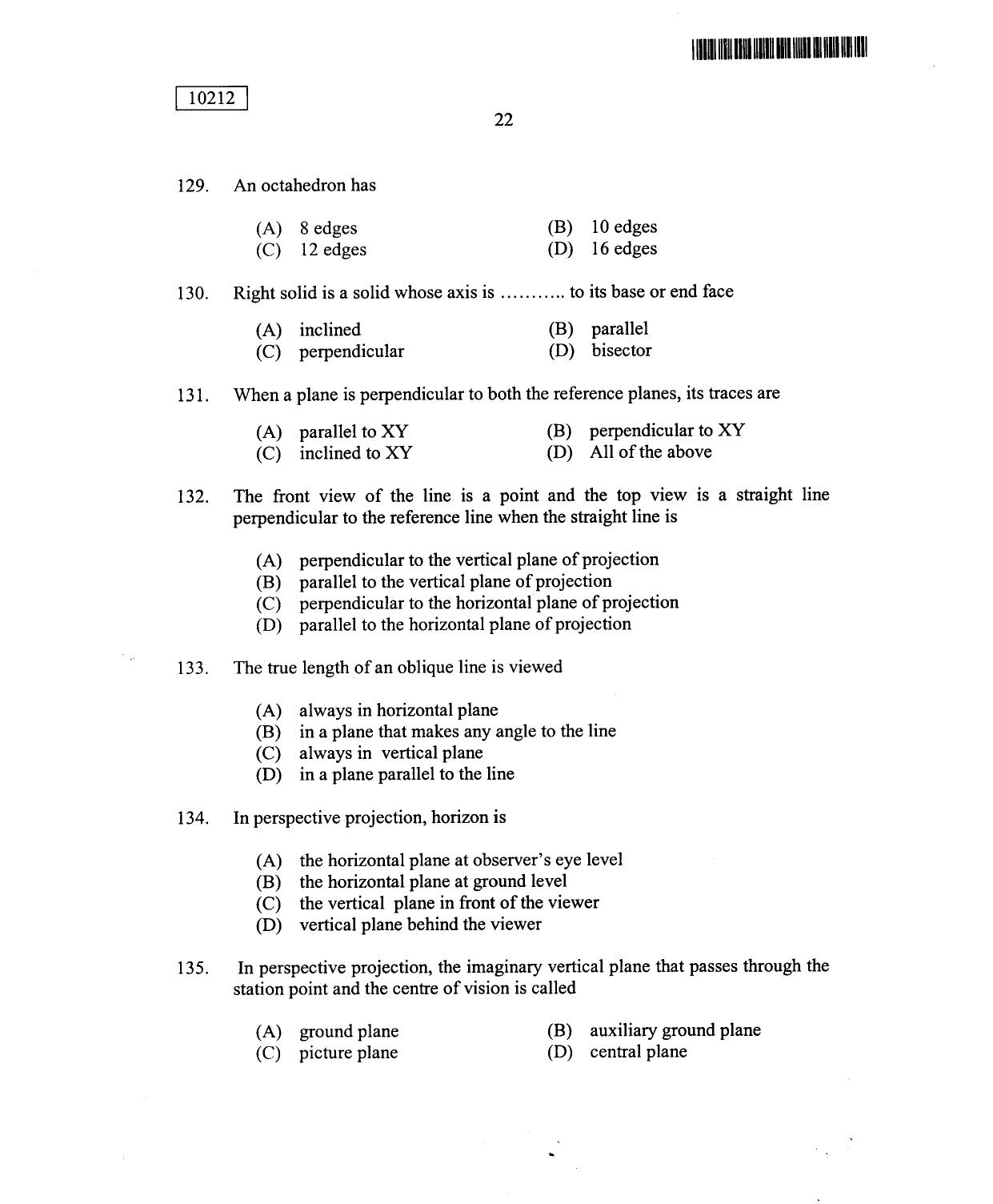 CUSAT CAT 2012 Lateral Entry Question Paper - Page 23