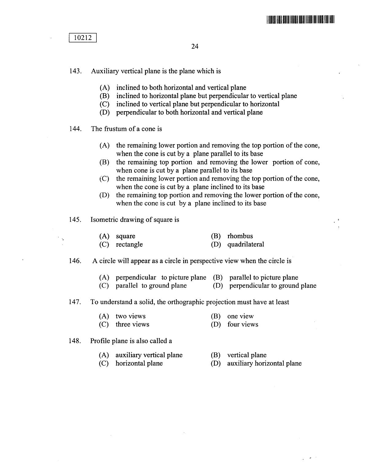 CUSAT CAT 2012 Lateral Entry Question Paper - Page 25