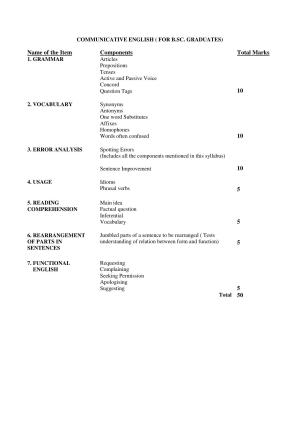 AP ECET COMMUNICATIVE ENGLISH Syllabus