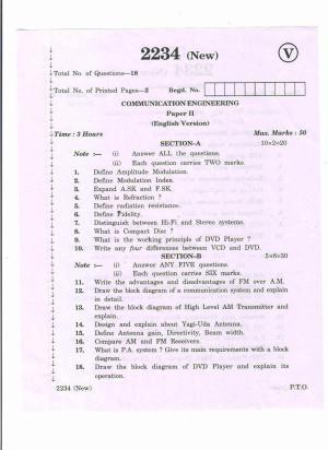 AP Inter 2nd Year Communication Engineering-II (new) March-2020-Vocational Question Pape