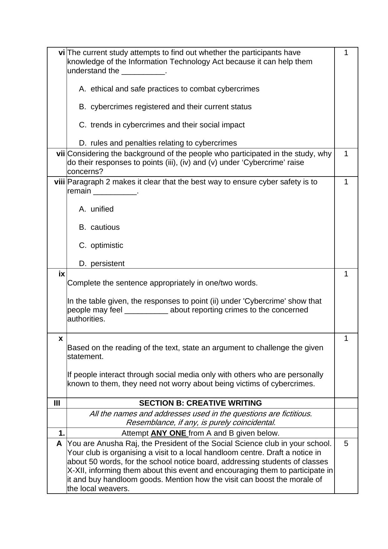 CBSE Class 12 English Core Practice Questions 2022-23 - Page 7