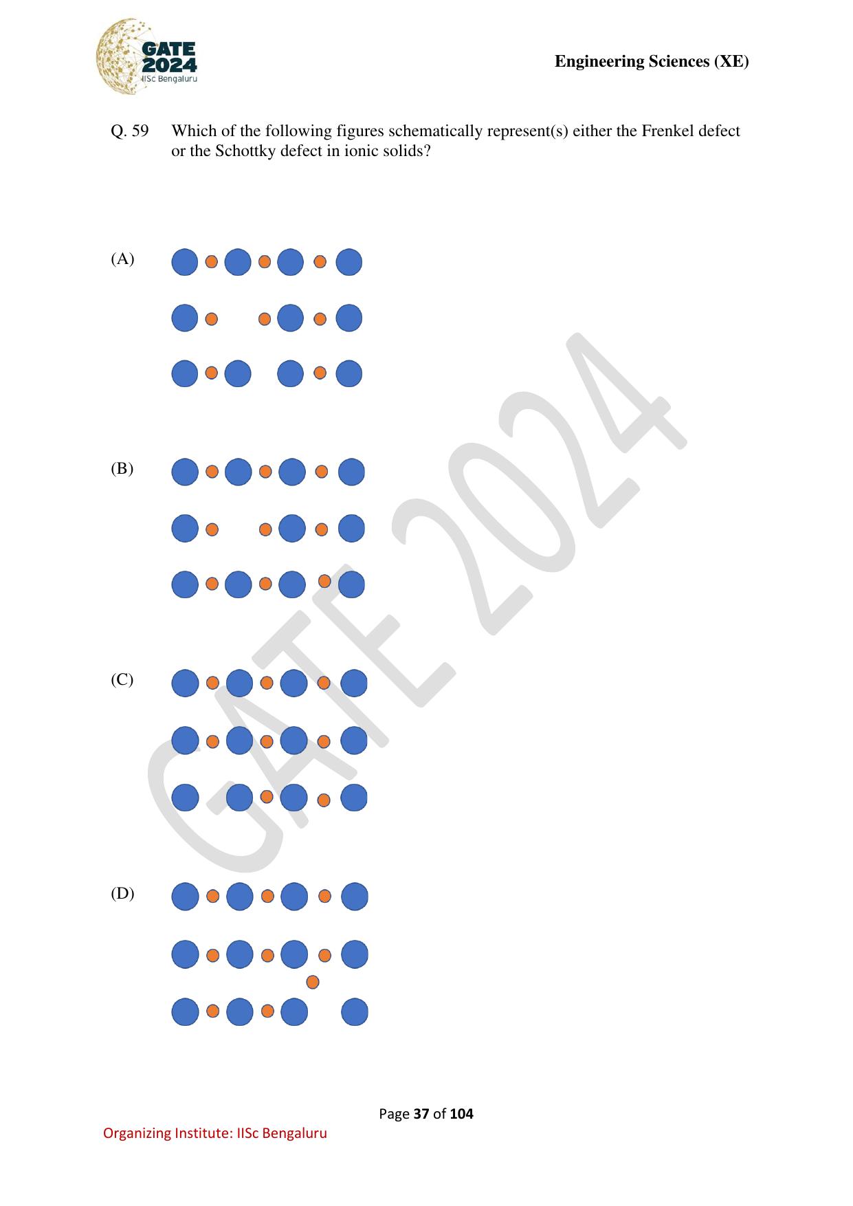 GATE 2024 Engineering Sciences (XE) Question Paper - Page 37
