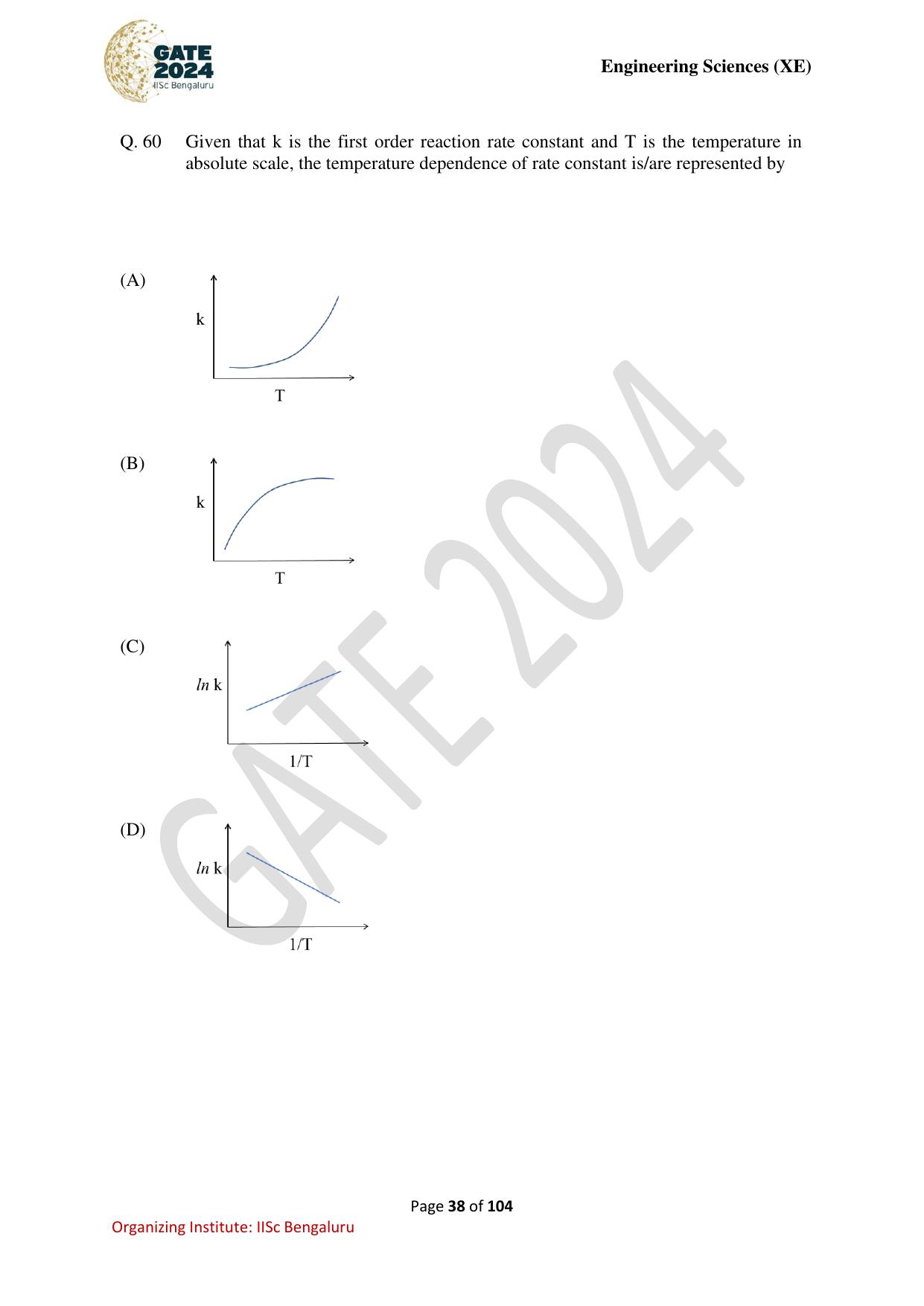 GATE 2024 Engineering Sciences (XE) Question Paper - Page 38