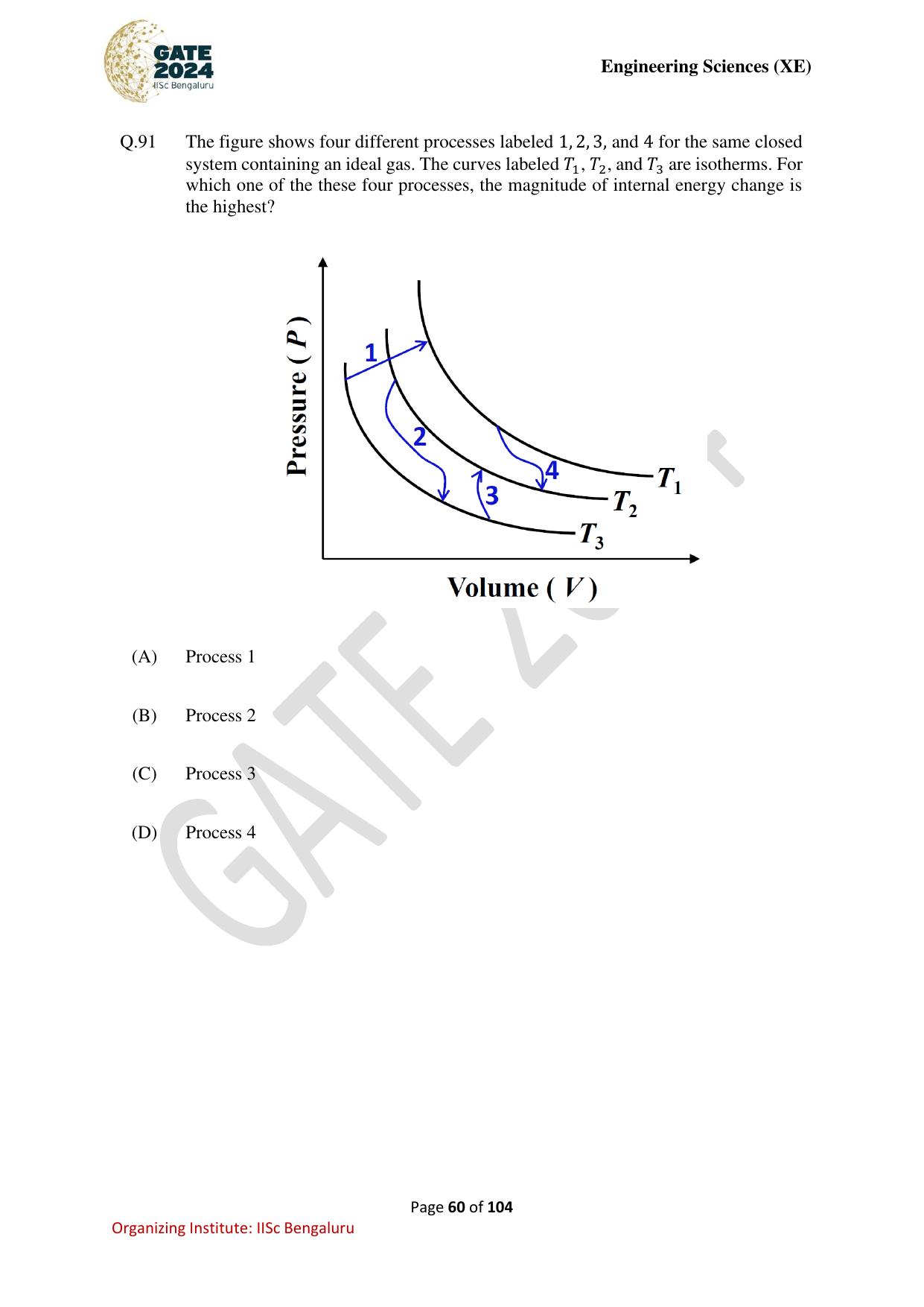 GATE 2024 Engineering Sciences (XE) Question Paper - Page 60