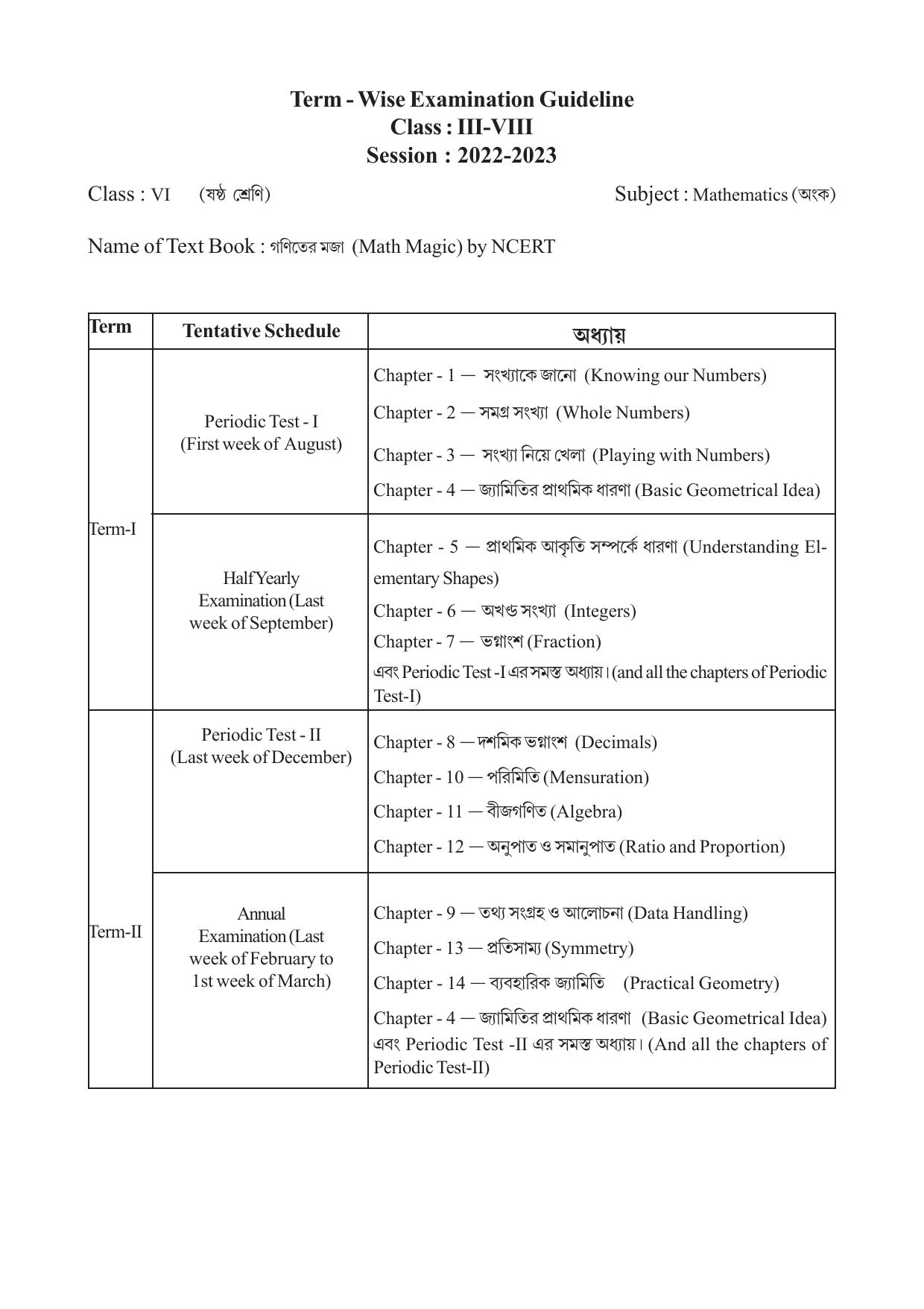 TBSE Class 6 Syllabus - Page 12