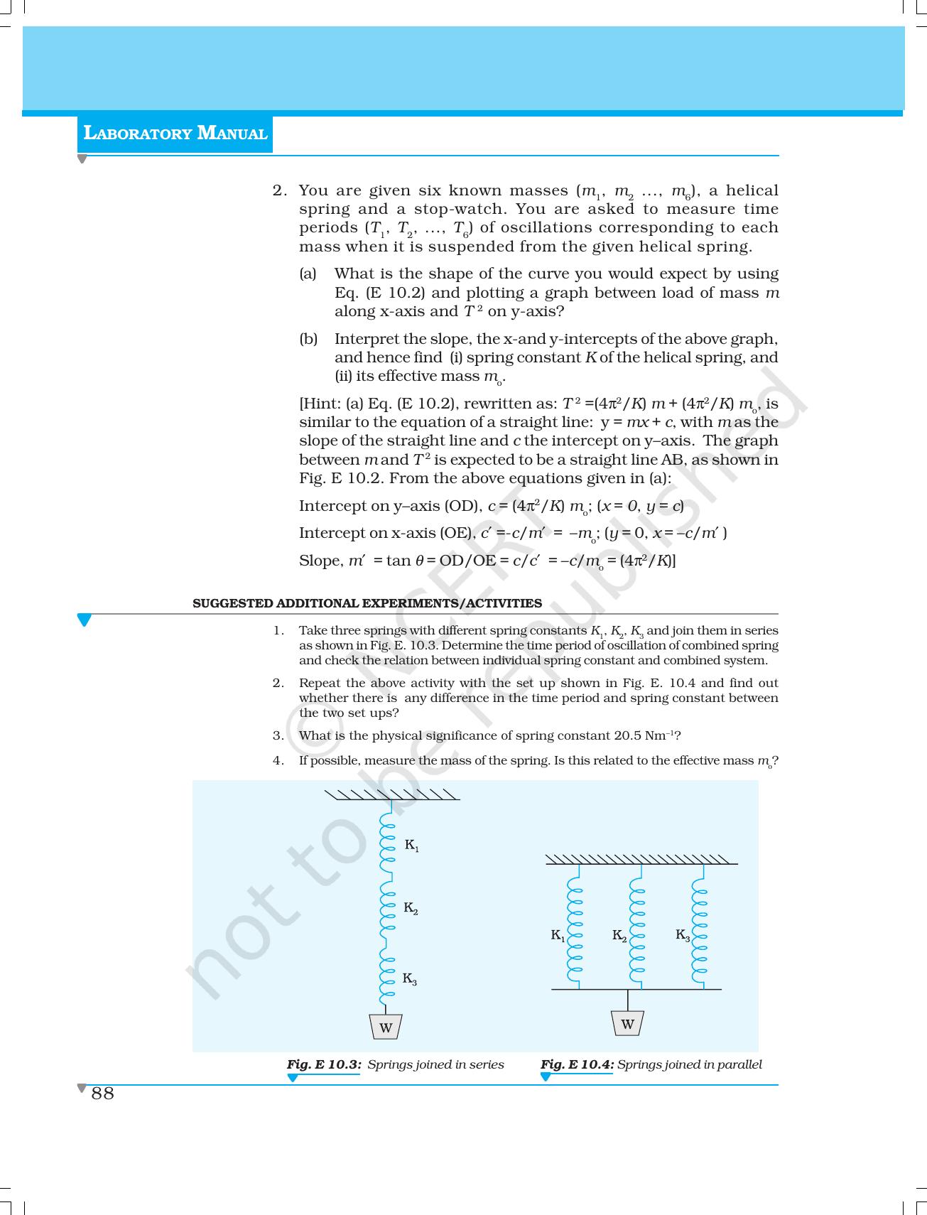 NCERT Laboratory Manuals for Class XI Physics - Experiment 10 - Page 6